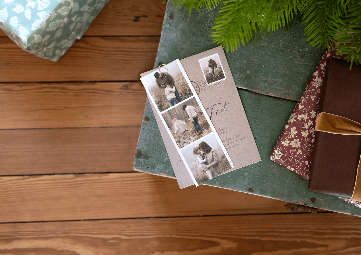 Weihnachtskarten für Familie & Freunde