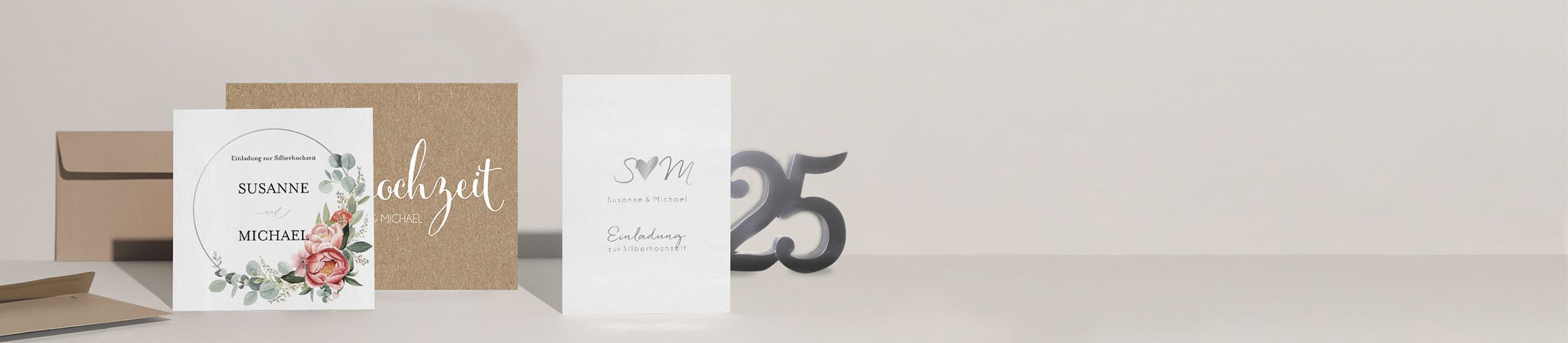 Einladungen zur Silberhochzeit