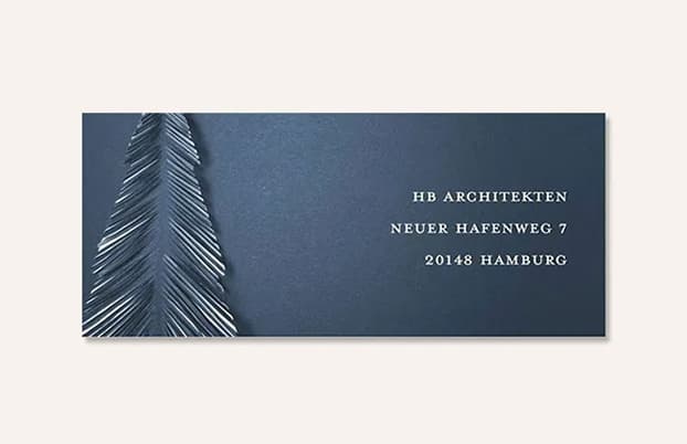 Absenderaufkleber für geschäftliche Weihnachtskarten