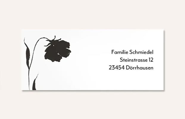 Absenderaufkleber für Trauerkarten
