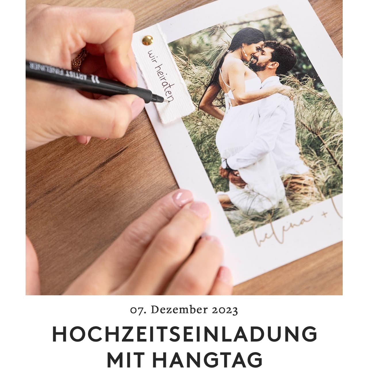 DIY-Einladung mit Hangtag zum beschriften