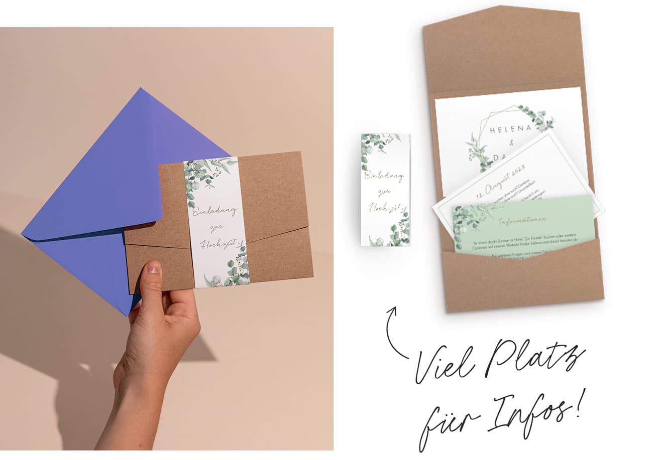 Einladungskarten im Pocketfold-Format