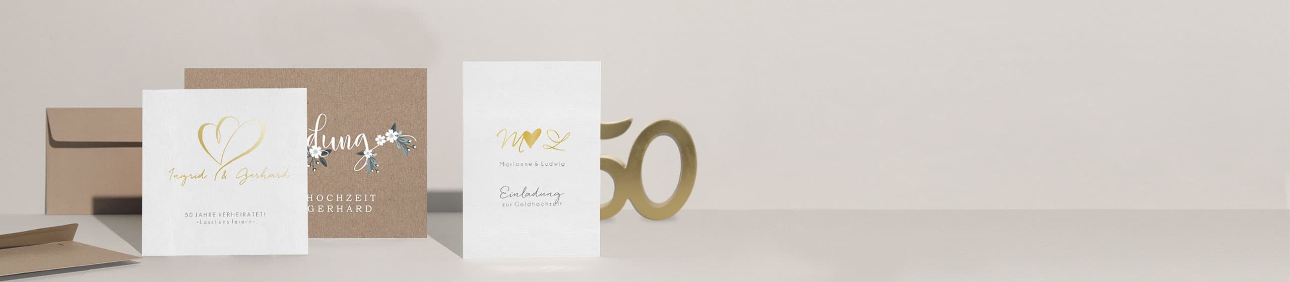 Einladungen zur Goldhochzeit