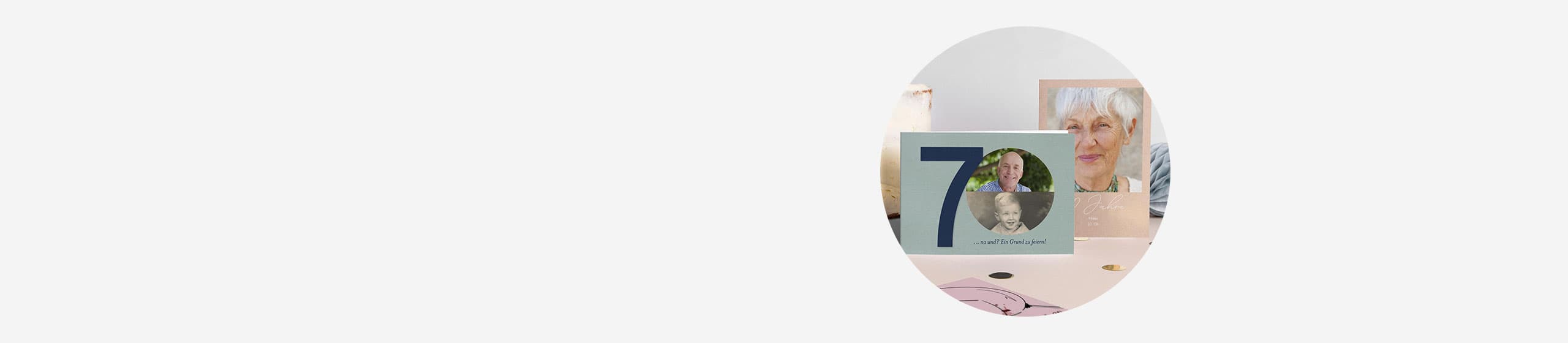 Musterkarten Einladungskarten zum 70. Geburtstag