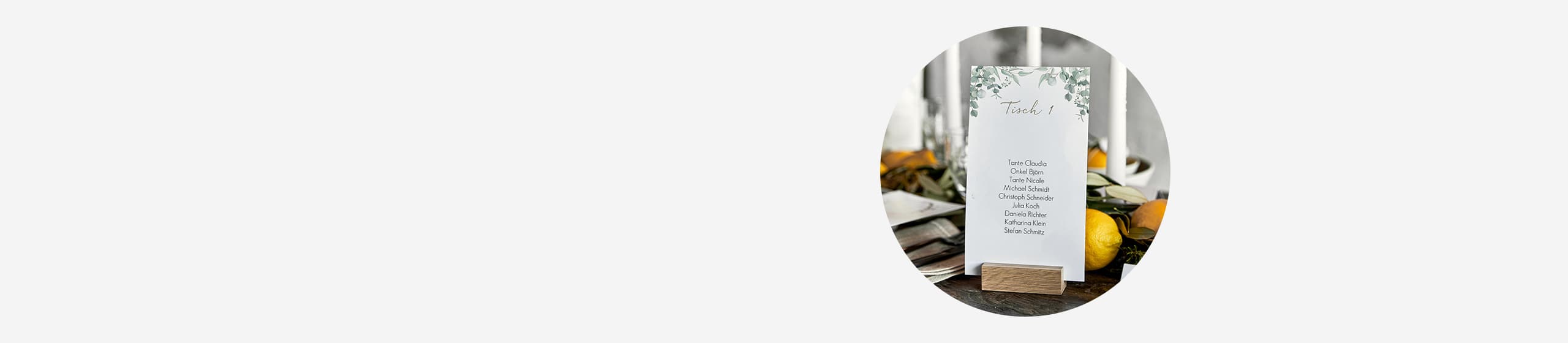 Gruppentischkarten mit nur wenigen Klicks