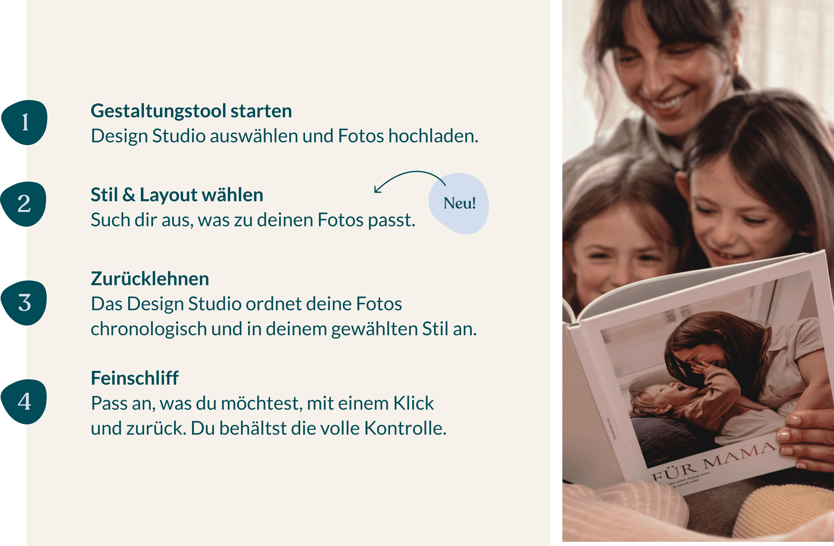 Design Studio: in 4 Schritten zum Fotobuch