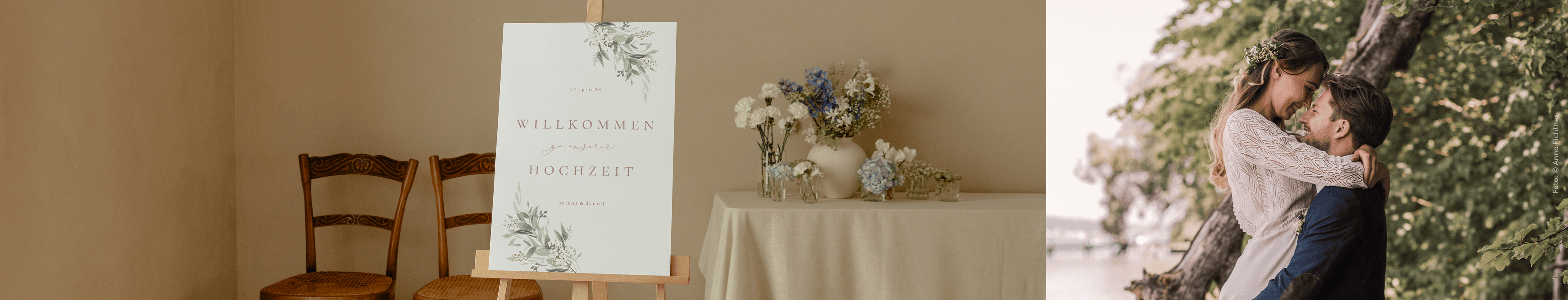 Willkommensschild Hochzeit