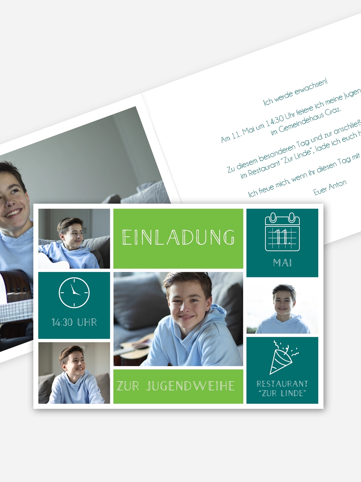 Einladung Jugendweihe Einzelstück