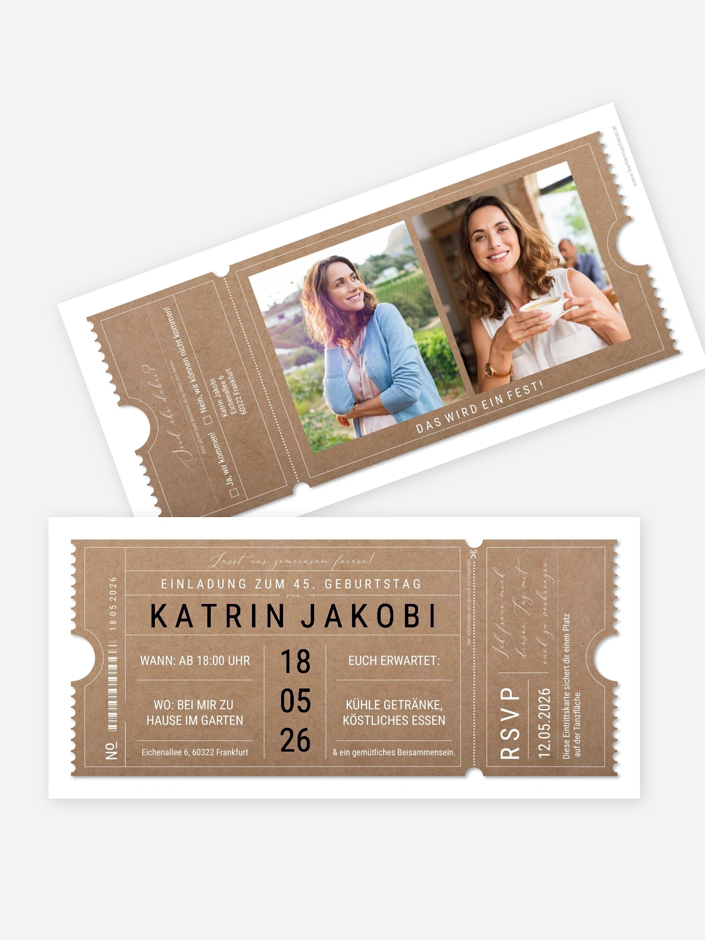 Geburtstagseinladung VIP Ticket