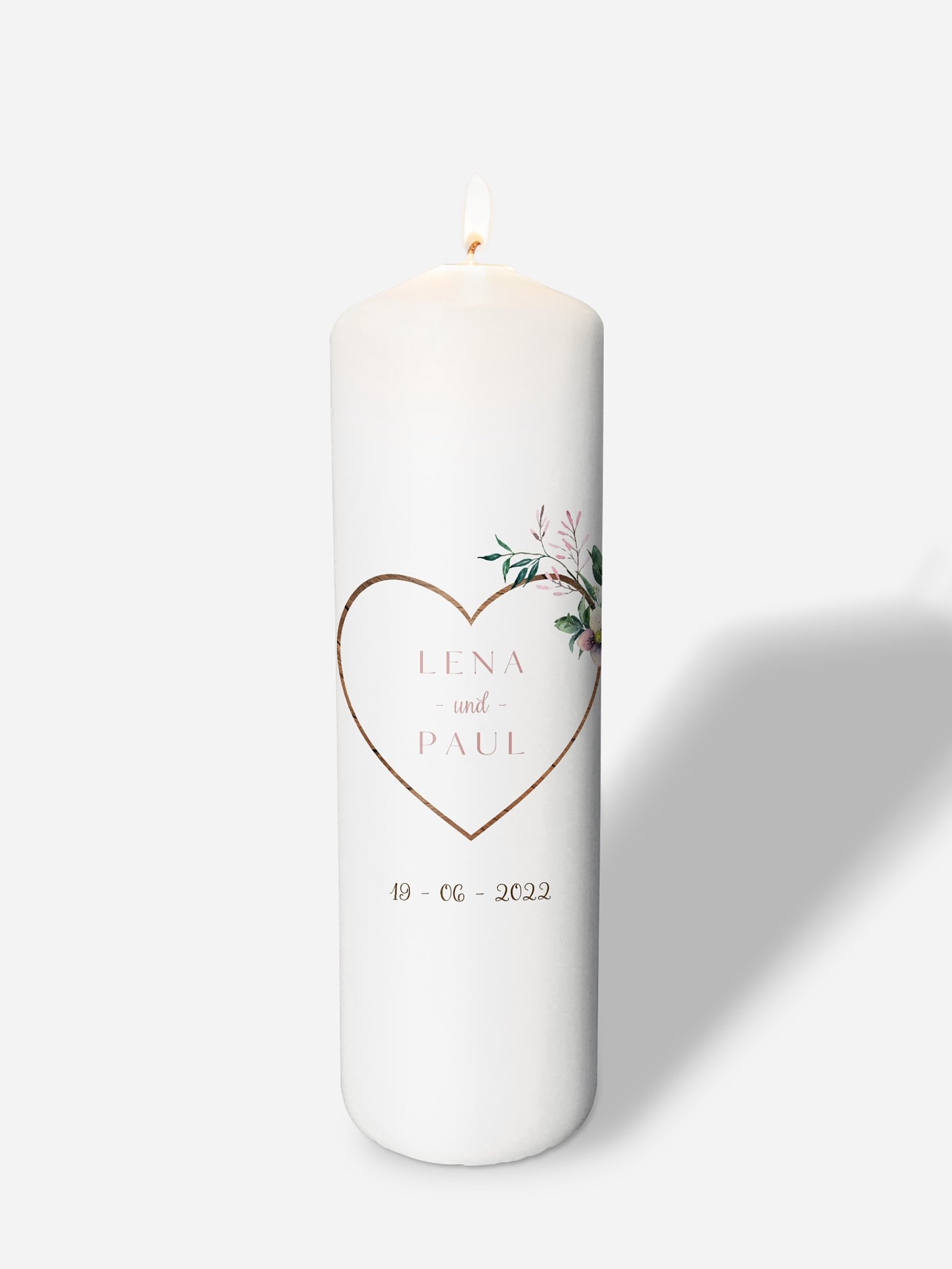 Hochzeitskerze Rustic Bloom