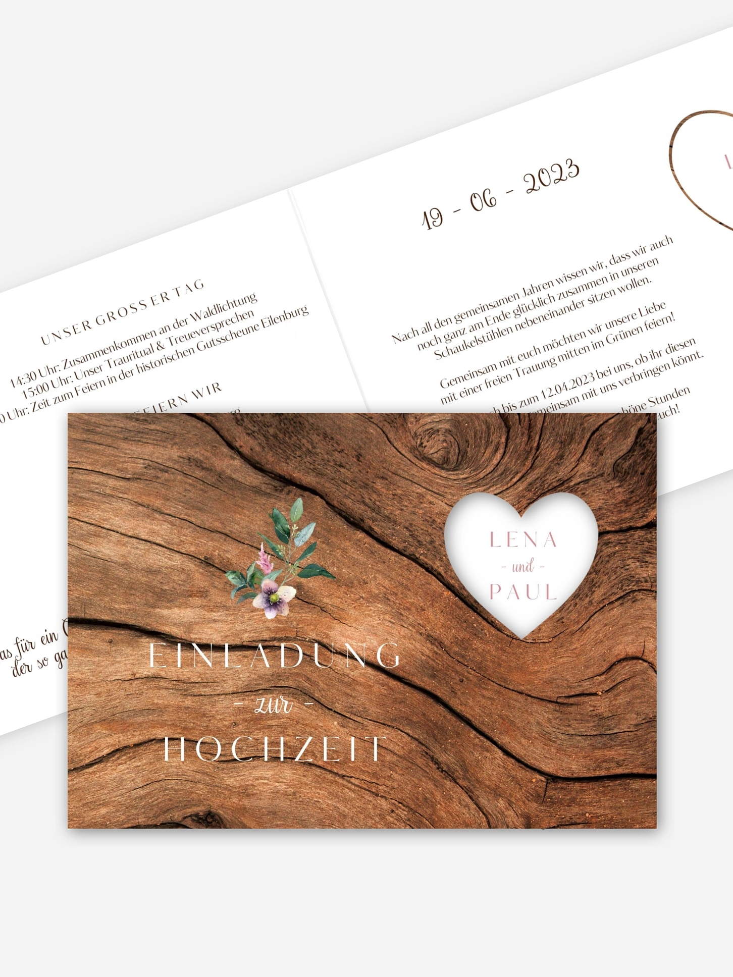 Hochzeitseinladung Rustic Bloom