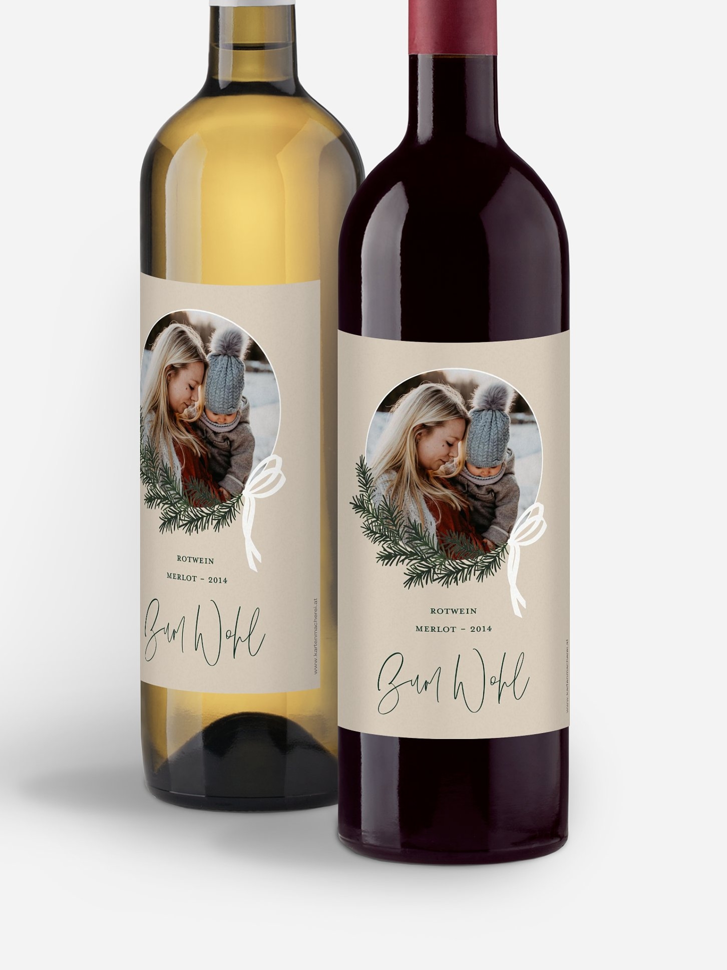 Flaschenetiketten Weihnachten Golden Joy