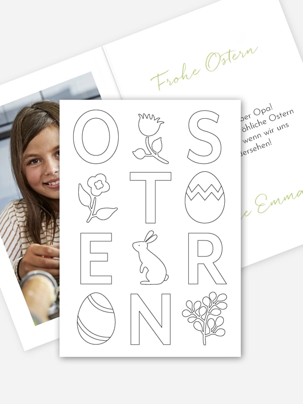 Buchstabenspiel zum Ausmalen
