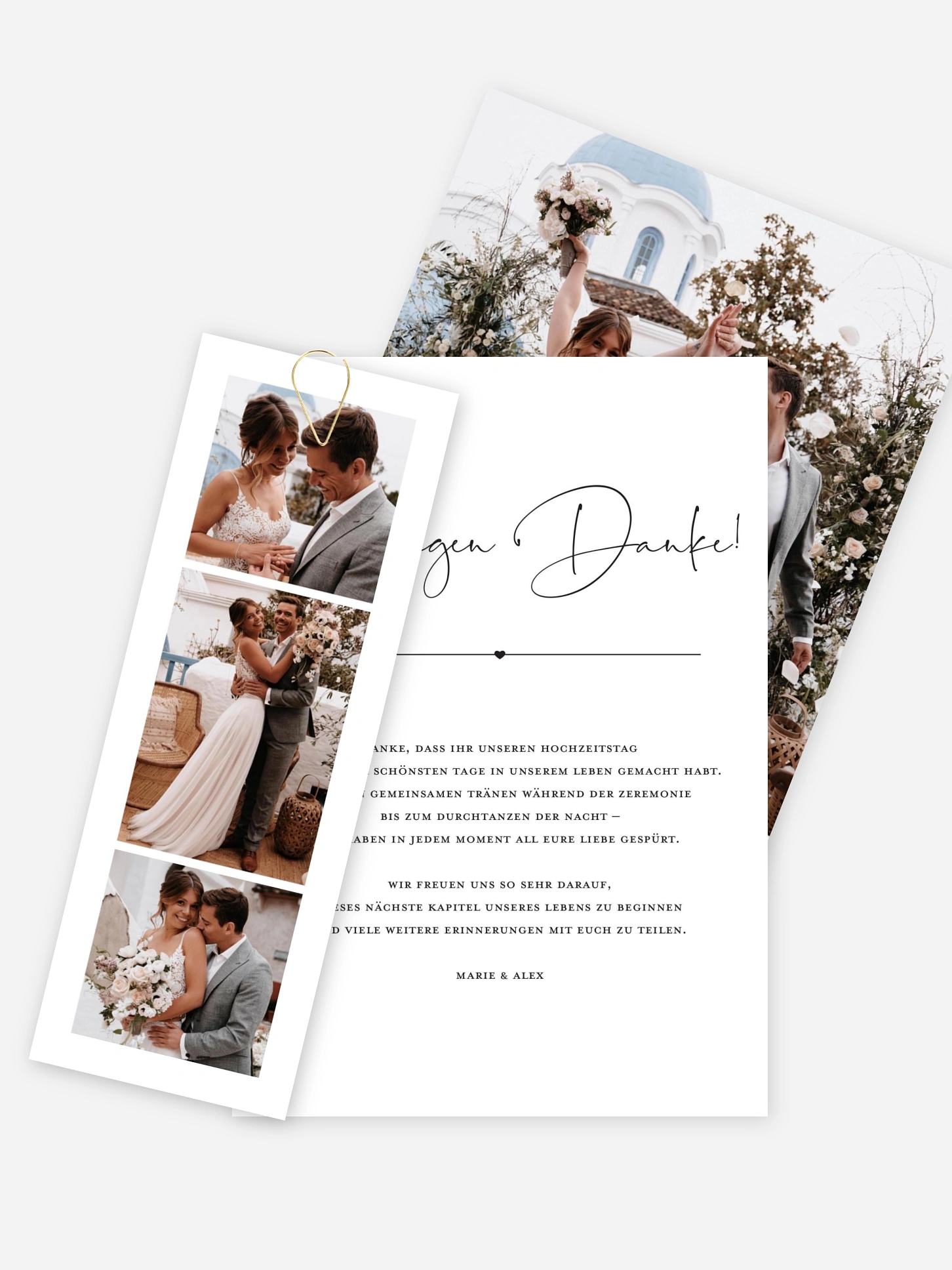 Dankeskarte Hochzeit Glückspaar