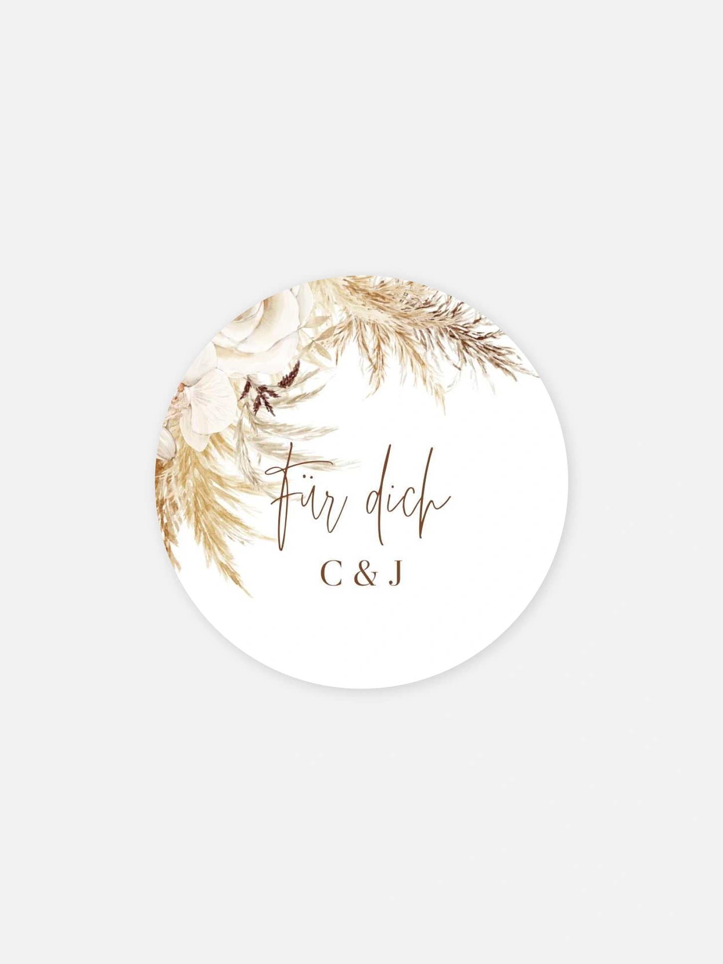 Geschenkaufkleber Hochzeit Elegant Boho
