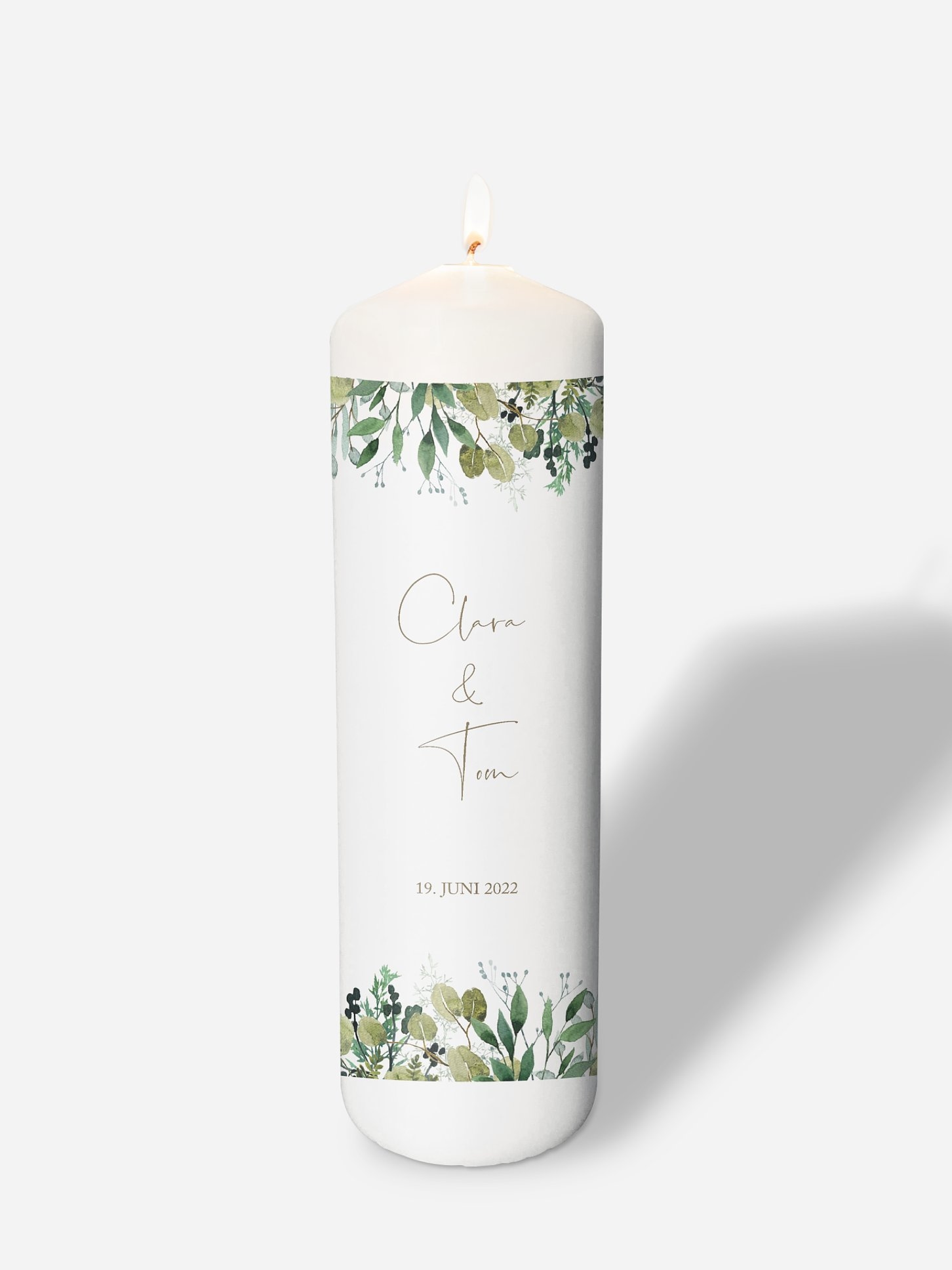 Hochzeitskerze Rustic Green Magic