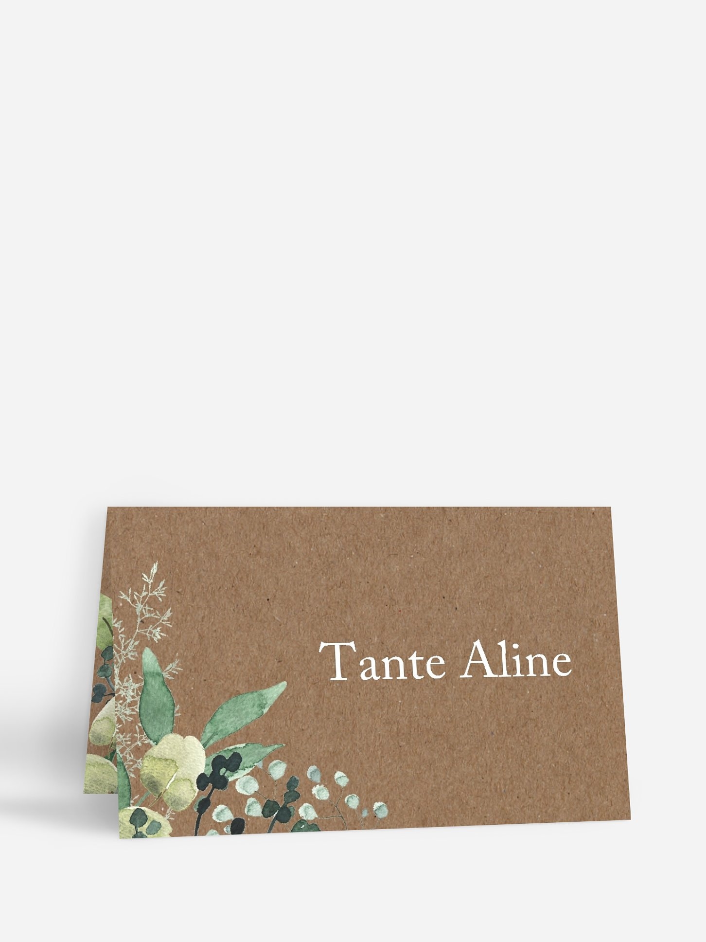 Tischkarte Hochzeit Rustic Green Magic