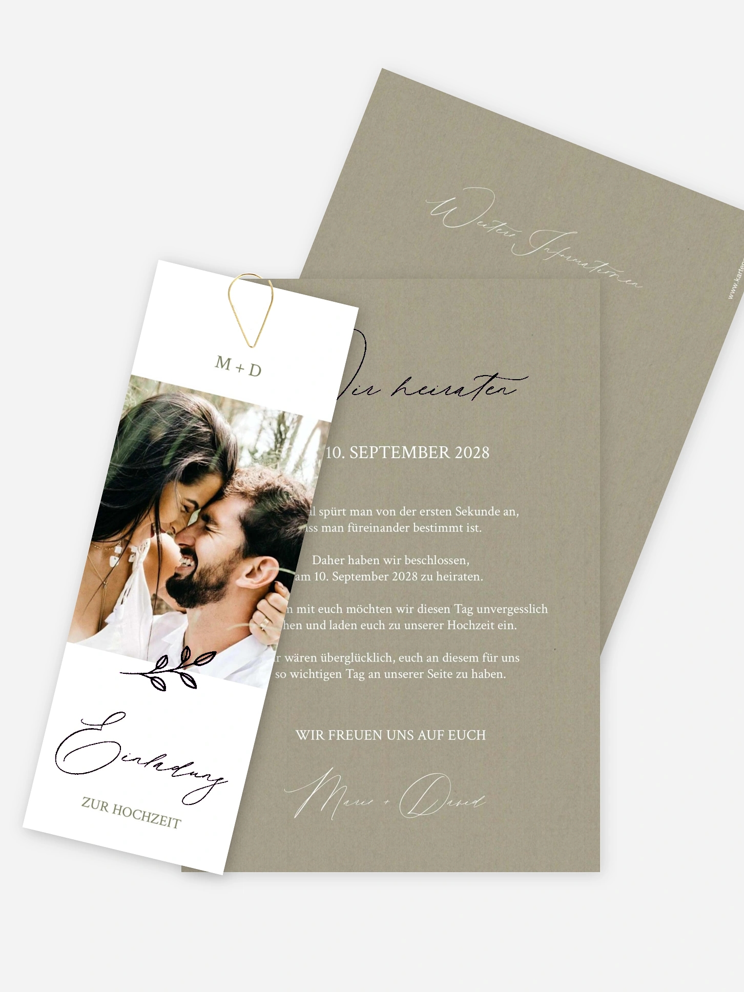 Hochzeitseinladung Golden Branch