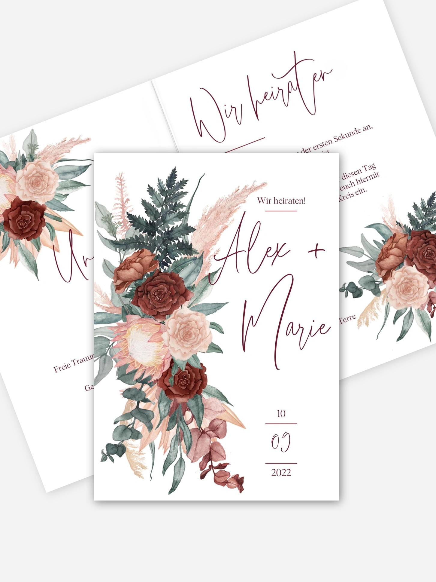 Hochzeitseinladung Modern Boho