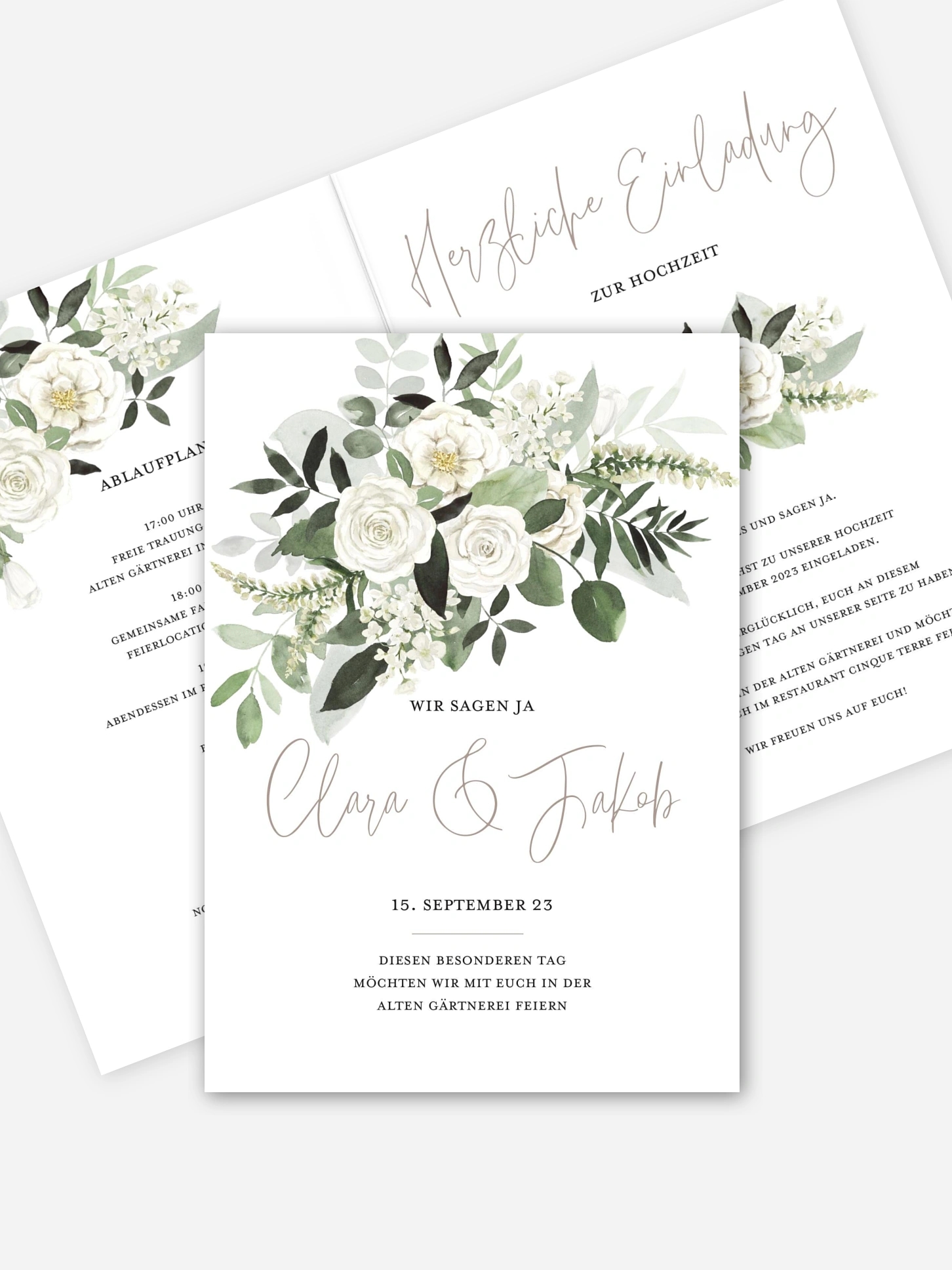 Hochzeitseinladung White Bouquet