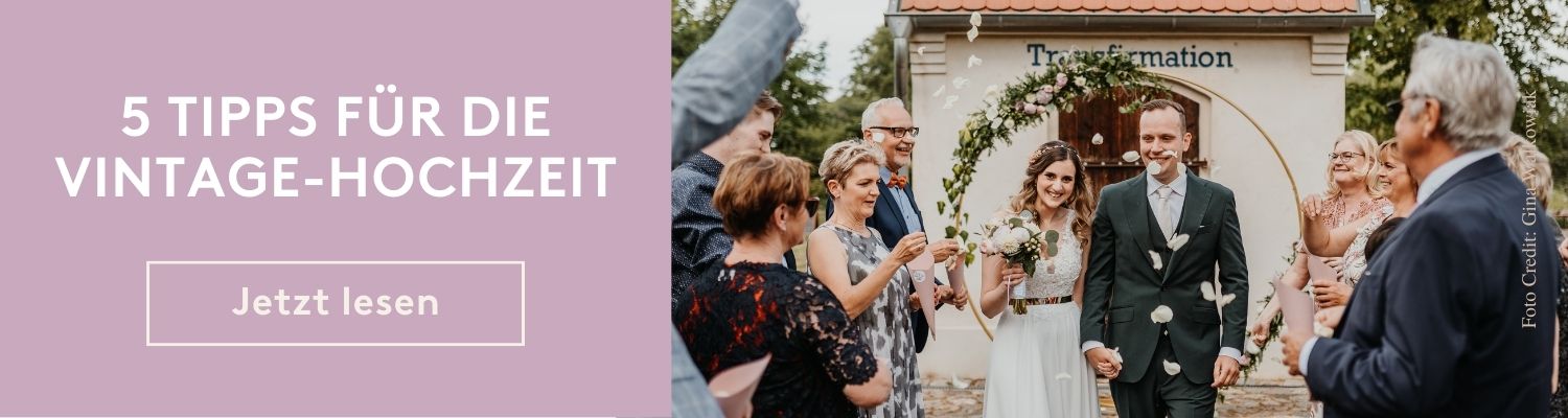 Hochzeitsstile Banner für die VIntage Hochzeit