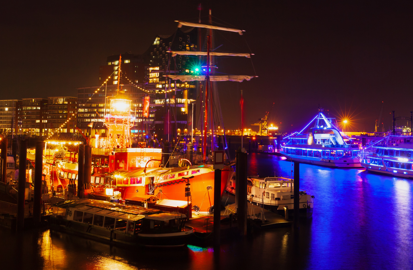 Feuerschiff im Hamburger Hafen als Weihnachtsfeier-Idee