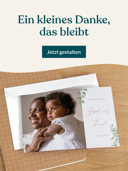 Jetzt entdecken Dankeskarten zur Taufe