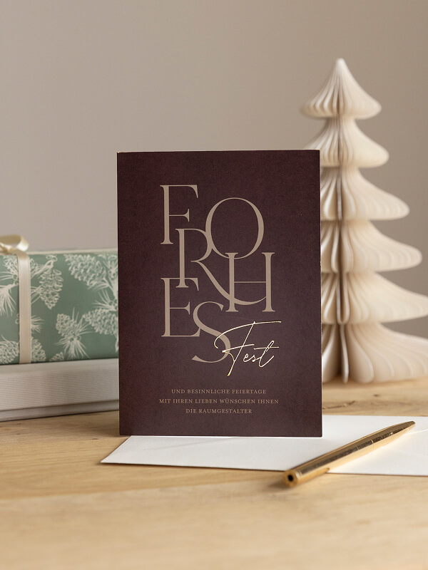 Geschäftliche Weihnachtskarte Festive Wishes