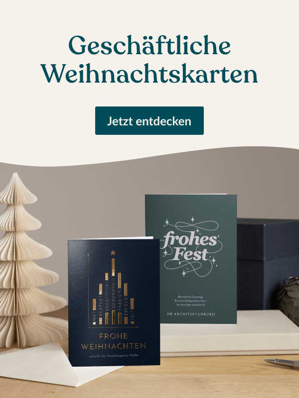 Für Geschäftskontakte Karten mit Ihrem Logo