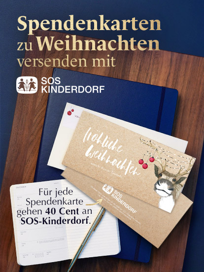 Kartenmacherei für SOS-Kinderdorf Spendenkarten versenden