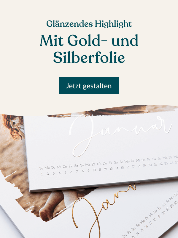 Gold- oder Silberfolie Veredelung