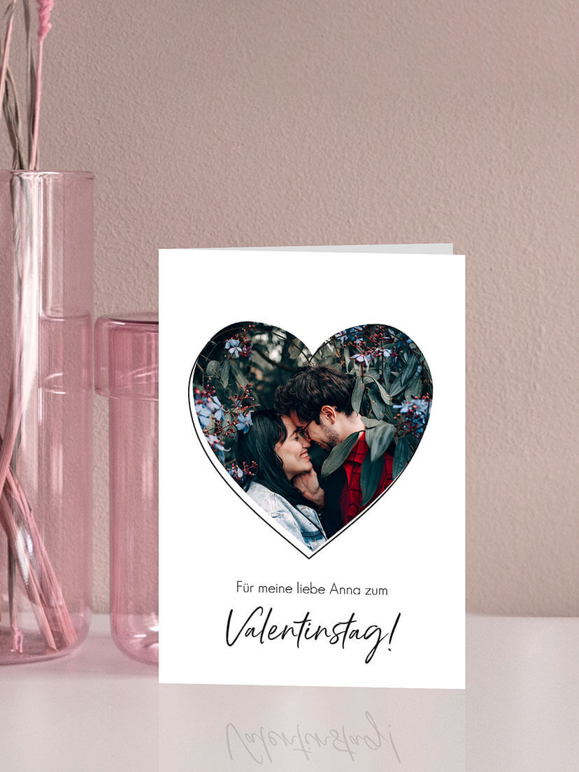 Karte zum Valentinstag Valentinsherz