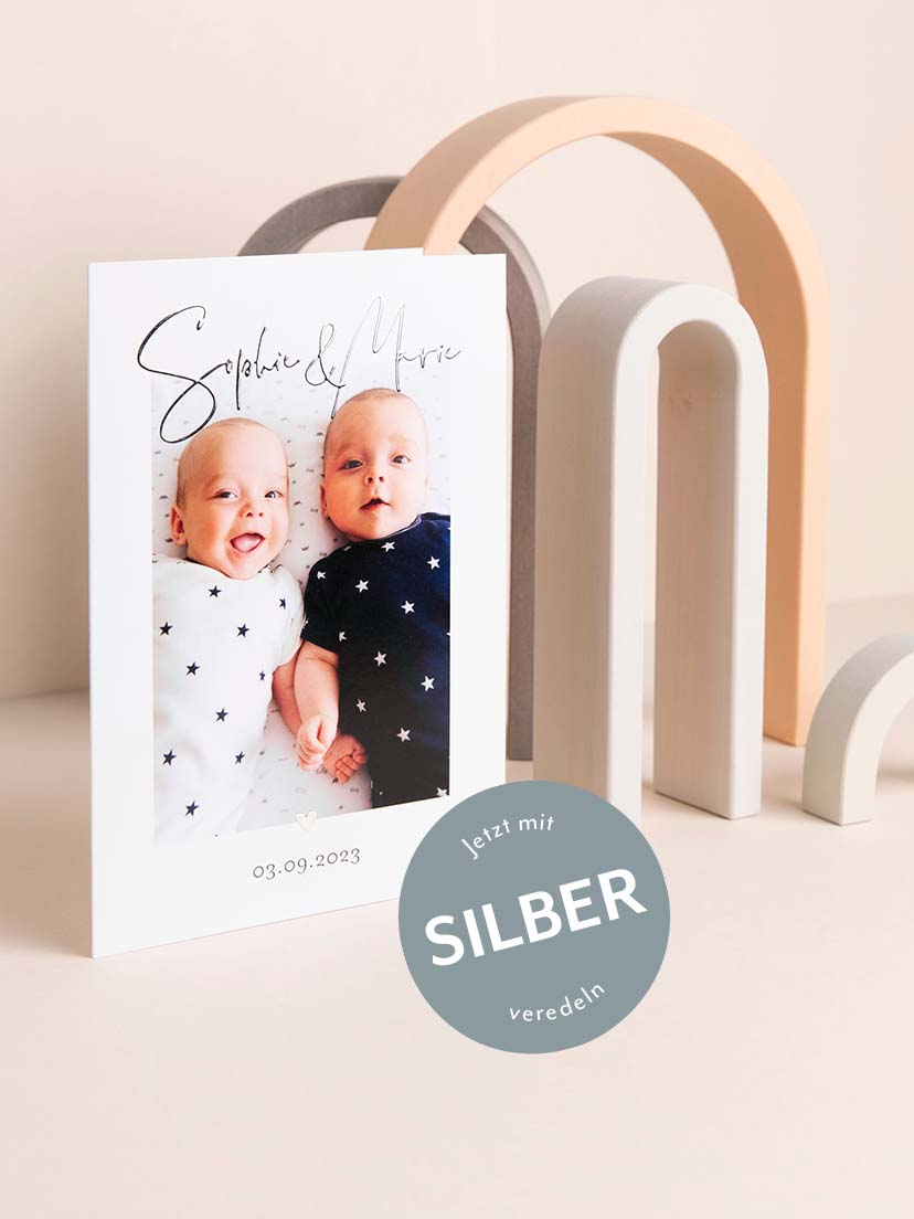 Zwillingskarte Hello Little One