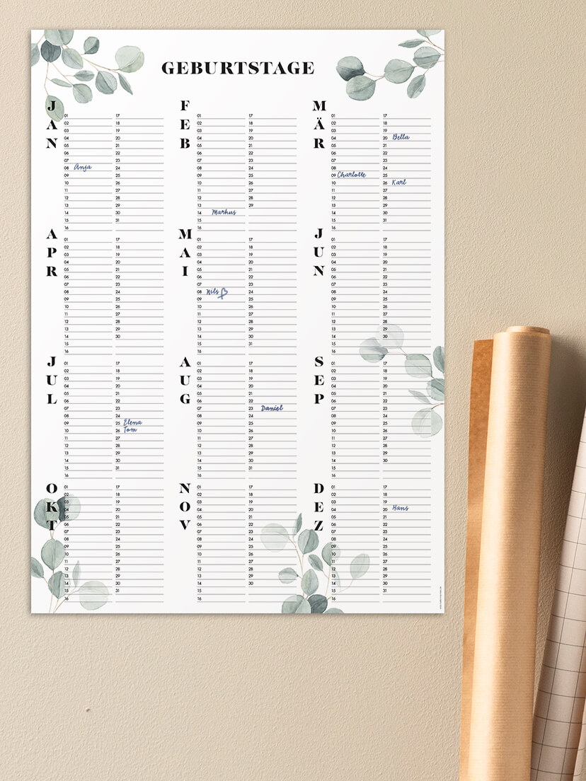 Geburtstagskalender Beste Zeit ohne Foto