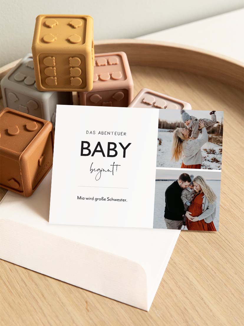 Schwangerschaftskarten Abenteuer Baby