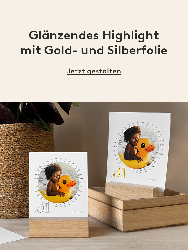 Gold- oder Silberfolie Veredelung