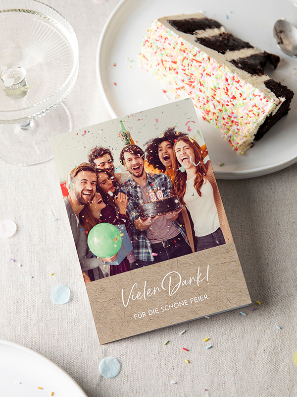 Dankeskarte Geburtstag Crafty