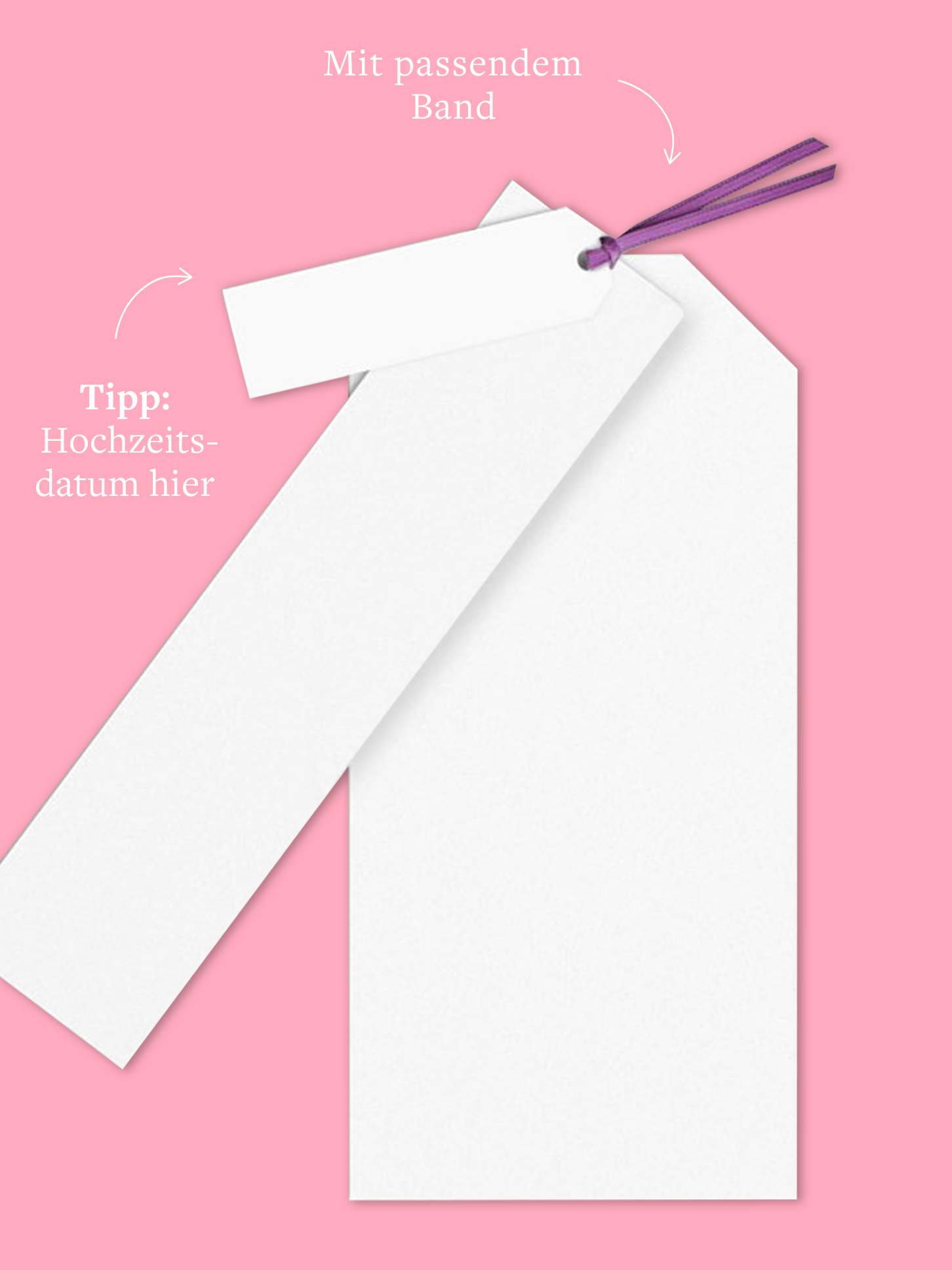 Formatvorlage Kartentrio mit Band