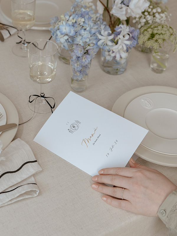 Menükarte Hochzeit Rendezvous