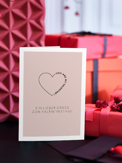 KARTE ZUM VALENTINSTAG You are my Valentine